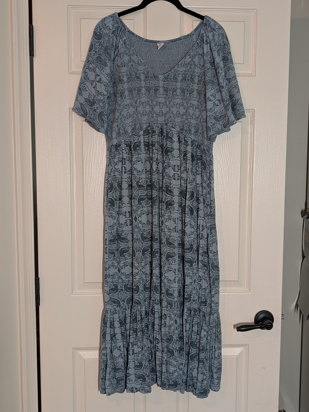 Kate Quinn Bird Nouveau Rosette Midi Dress Size L